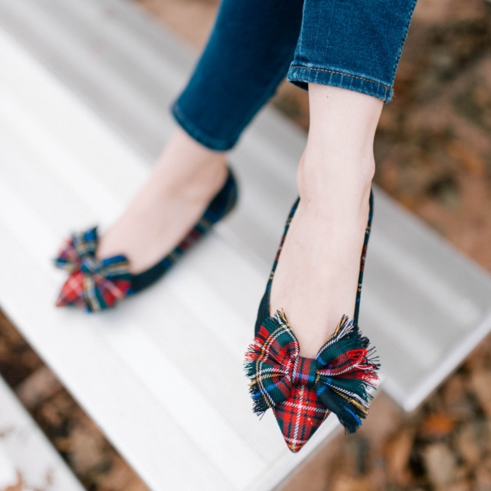 J. Crew Lottie plaid flats